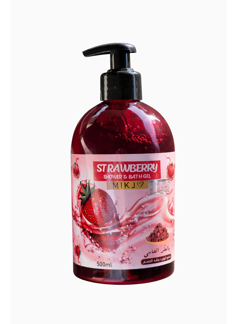 Shower Gel with Aker Fassi and Cheesecake – Body Toning and Firming – Deep Hydration – Luxurious Fruity Scent – ​​500ml - Image 1